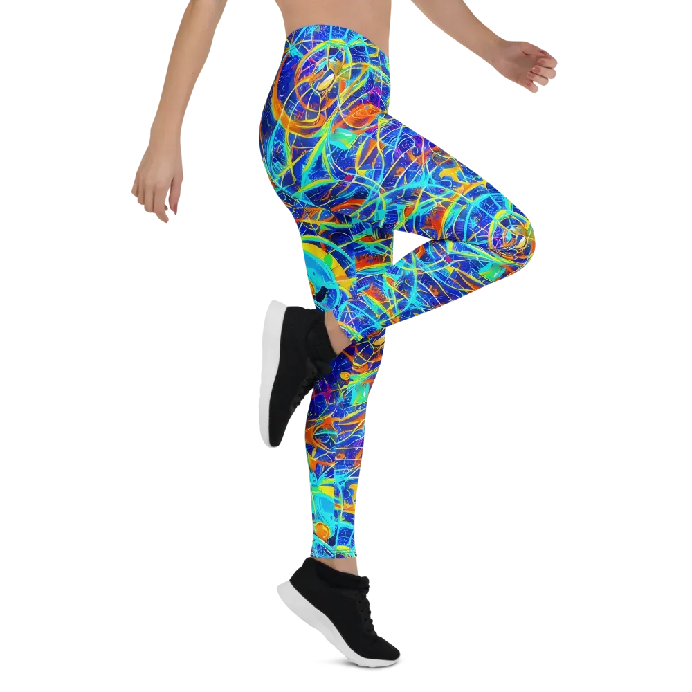 Neon Entanglement on Leggings — Right