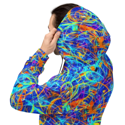 Neon Entanglement on a Hoodie