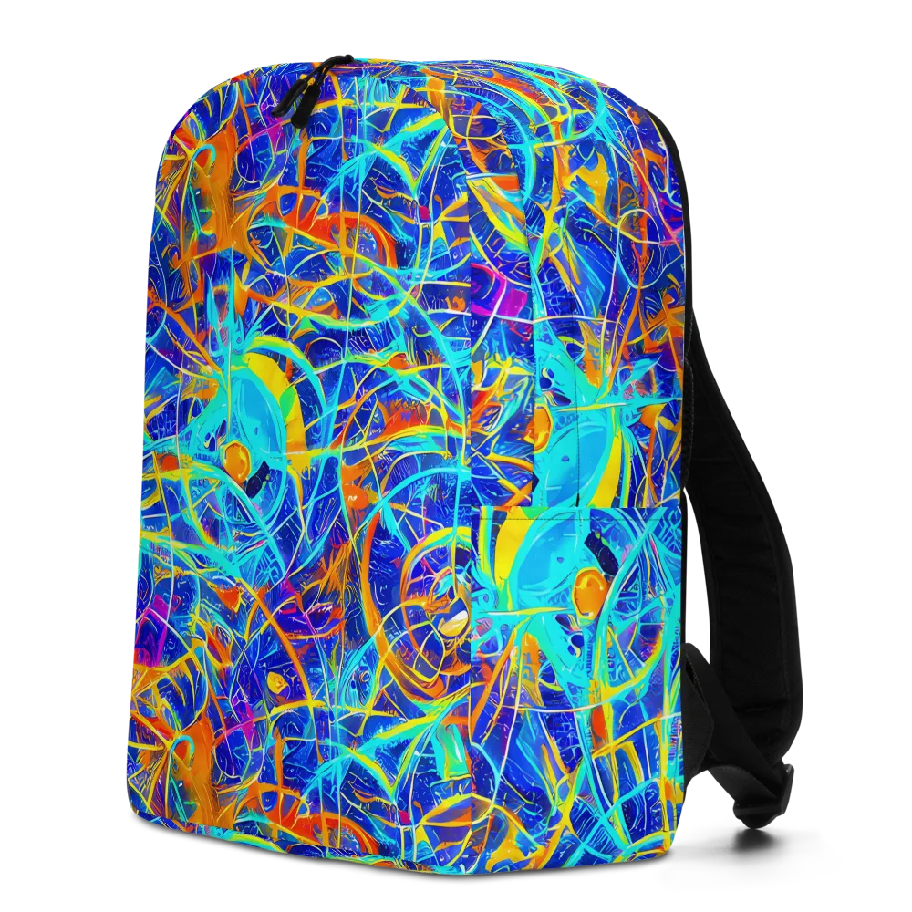 Neon Entanglement on Minimalist Backpack — Left