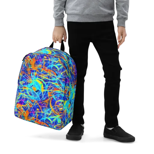 Neon Entanglement on a Minimalist Backpack