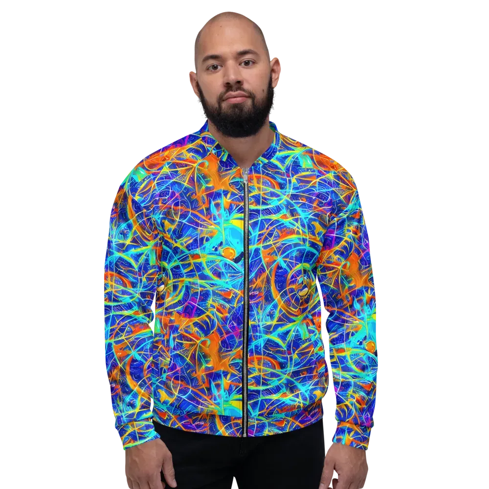 Neon Entanglement on Bomber Jacket — Front