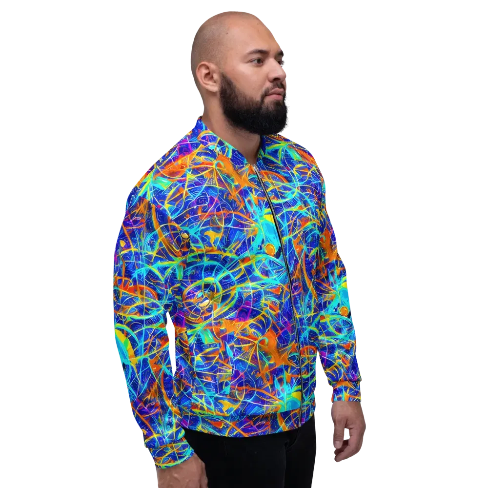 Neon Entanglement on Bomber Jacket — Right