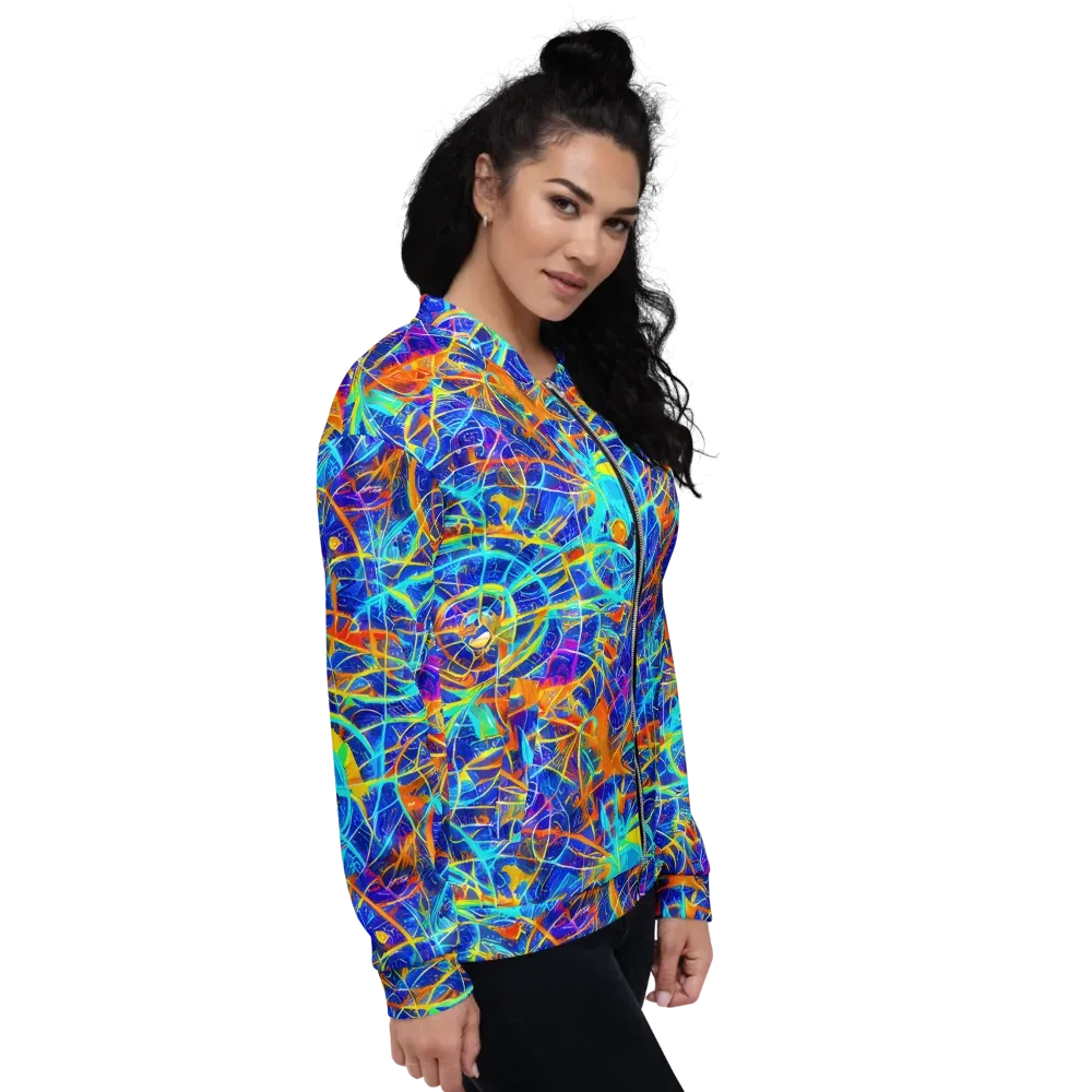 Neon Entanglement on Bomber Jacket — Right