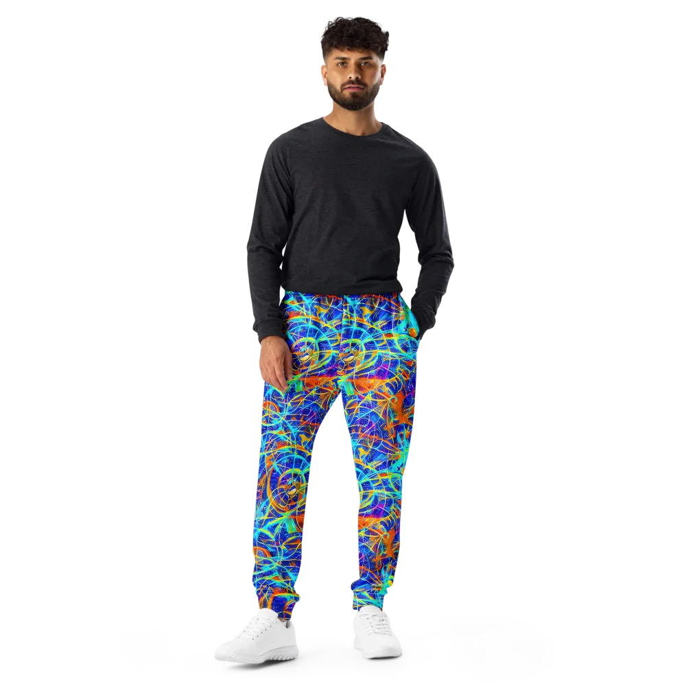 Neon Entanglement on Men's Joggers — Front