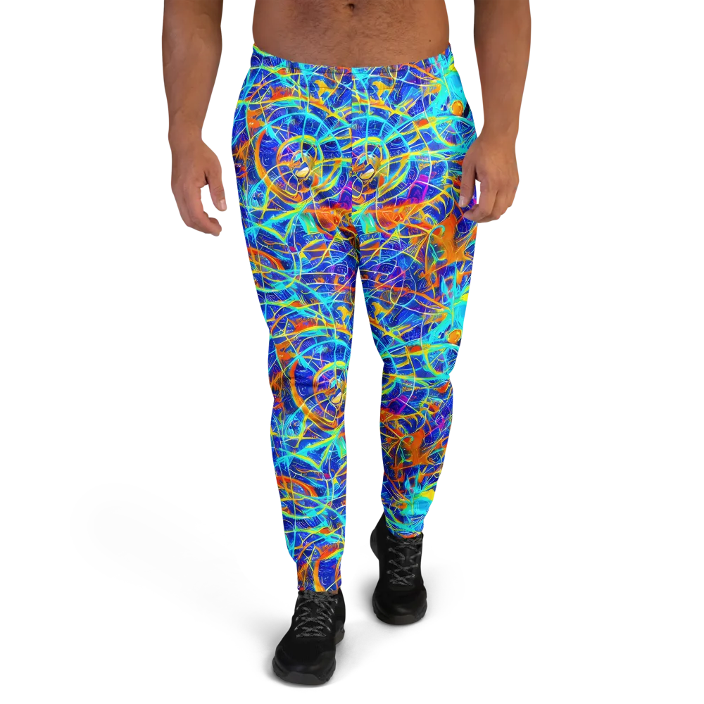 Neon Entanglement on Men's Joggers — Front