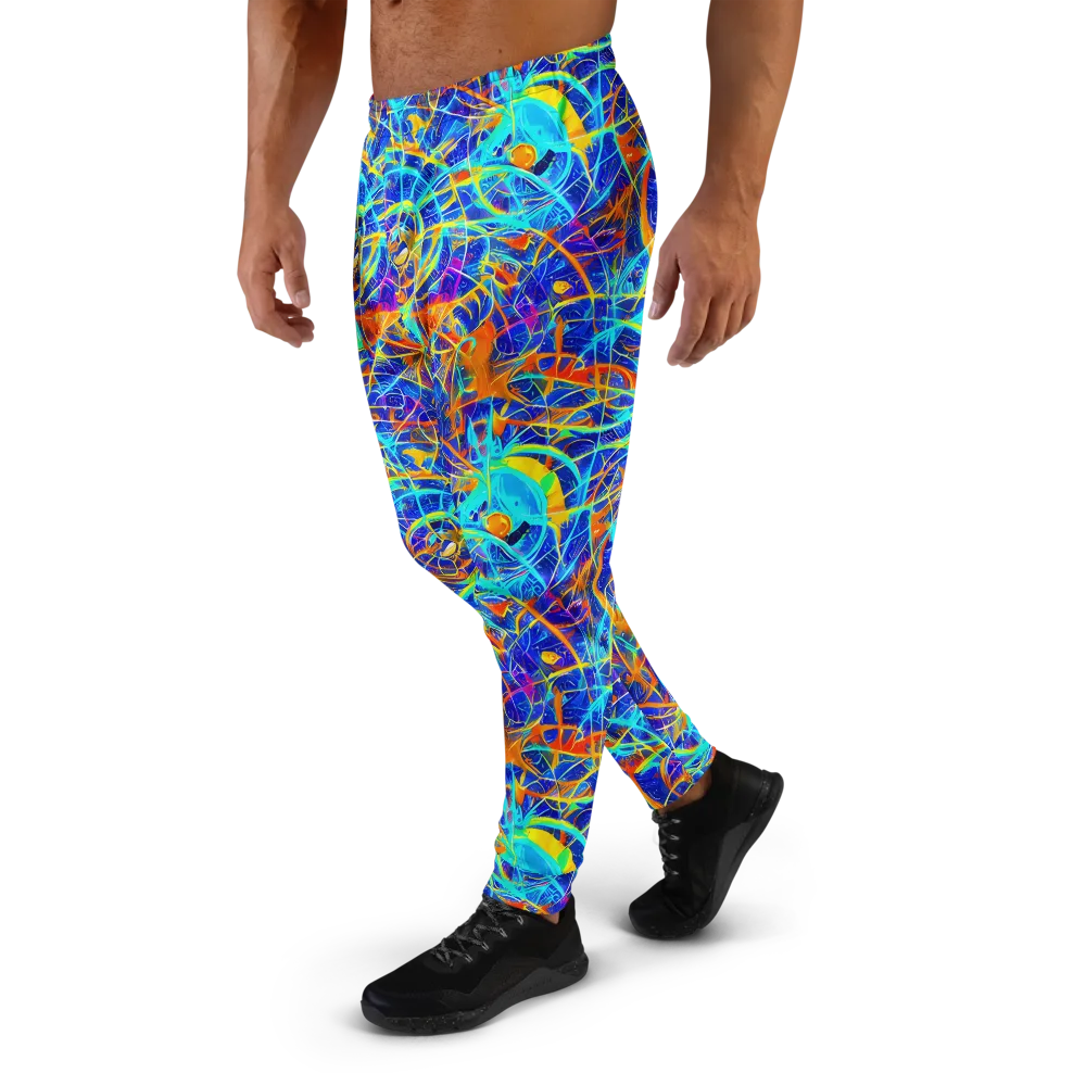 Neon Entanglement on Men's Joggers — Left