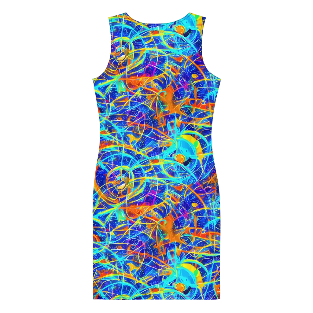 Neon Entanglement on Bodycon Dress — Back