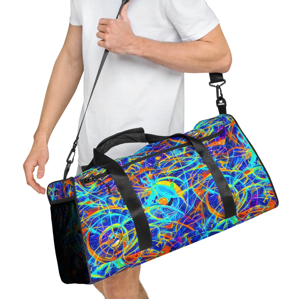 Neon Entanglement on Duffle Bag — Right Front