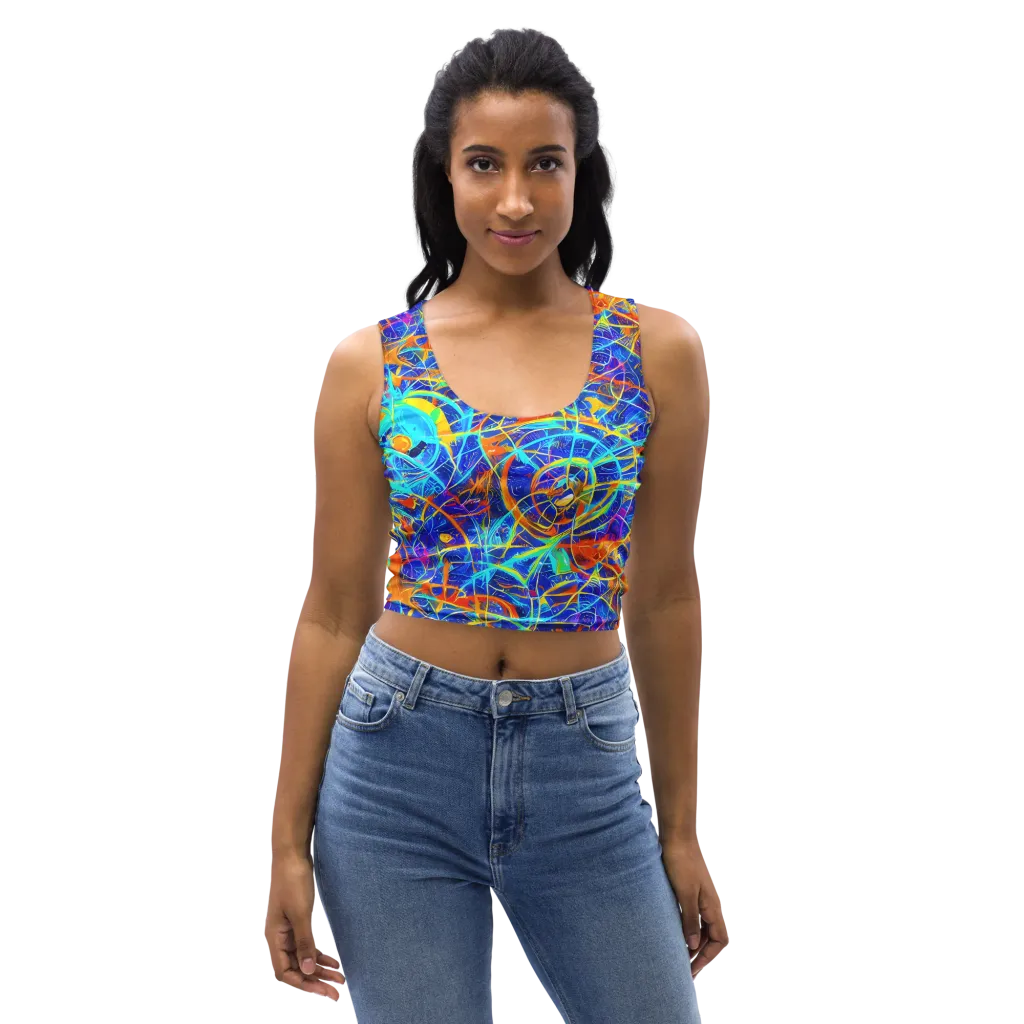 Neon Entanglement on Crop Top — Front