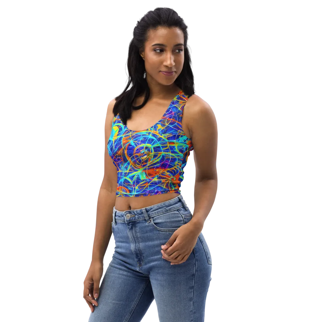Neon Entanglement on Crop Top — Left Front