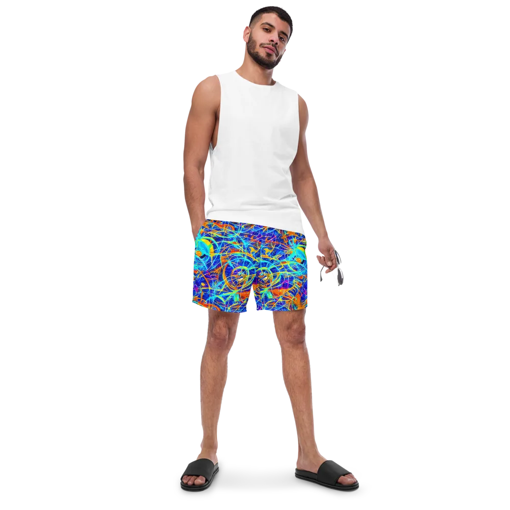 Neon Entanglement on Swim Trunks — Front