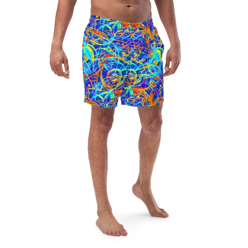 Neon Entanglement on Swim Trunks — Front