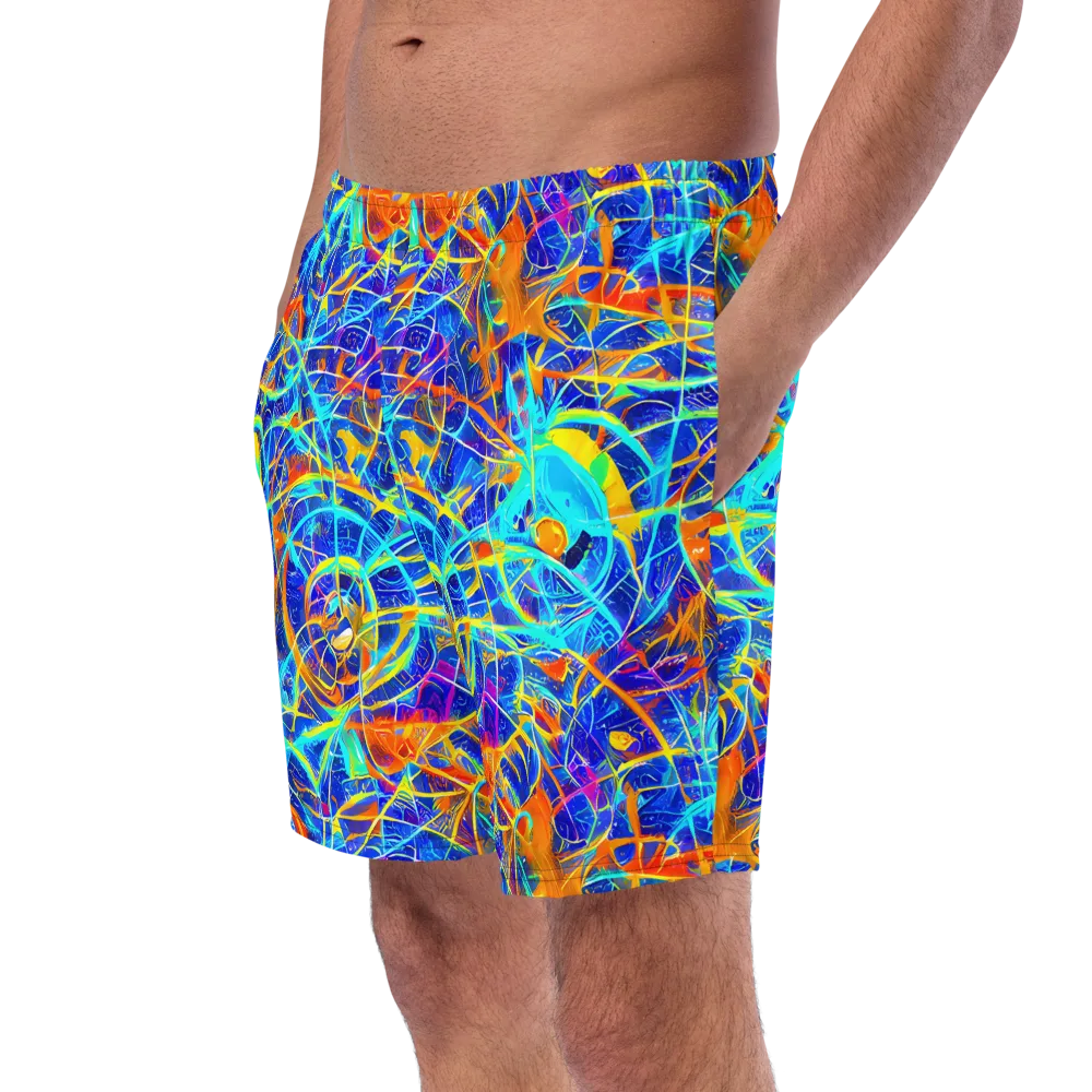 Neon Entanglement on Swim Trunks — Left Front