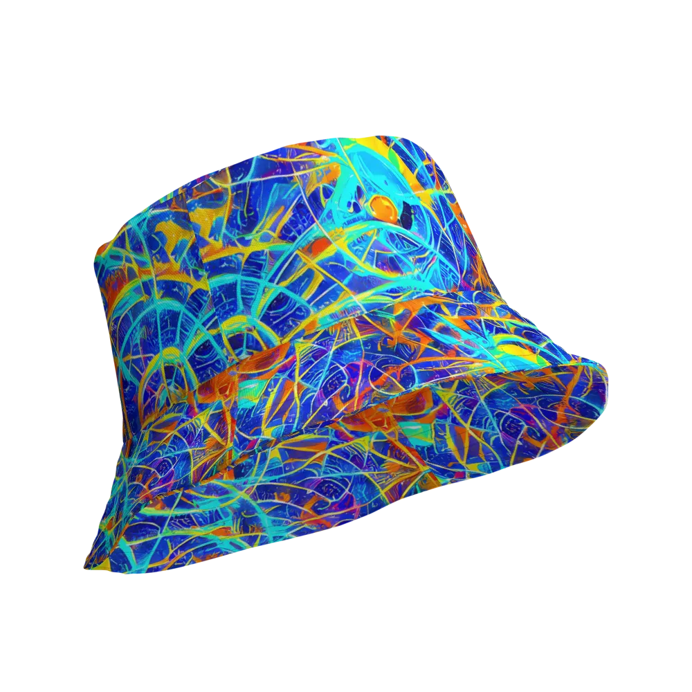 Neon Entanglement on Reversible Bucket Hat — Product details Outside