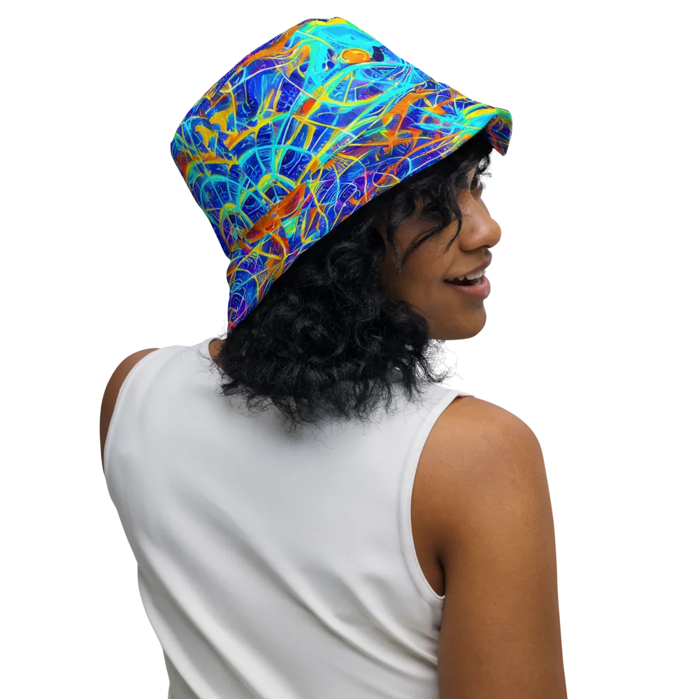 Neon Entanglement on Reversible Bucket Hat — Right Outside