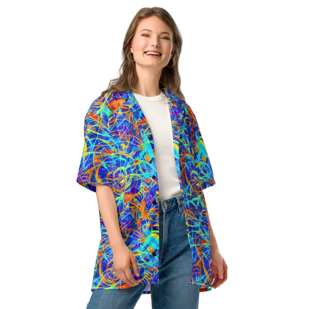 Neon Entanglement on Button Shirt — Front
