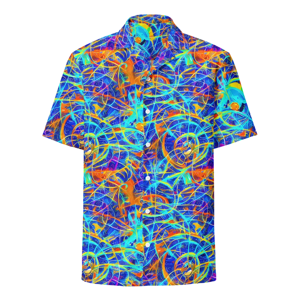 Neon Entanglement on Button Shirt — Front