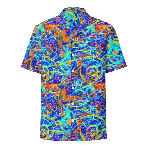 Neon Entanglement on a Button Shirt