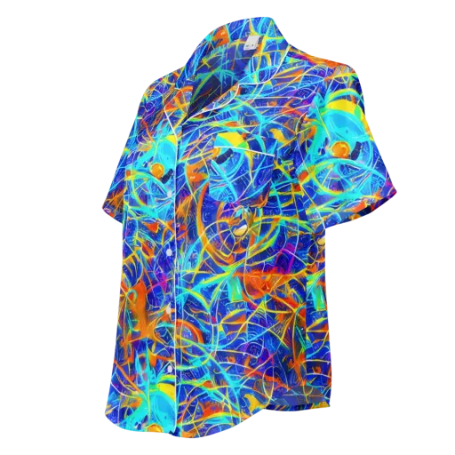 Neon Entanglement on a Women's Short Sleeve Pajama Top