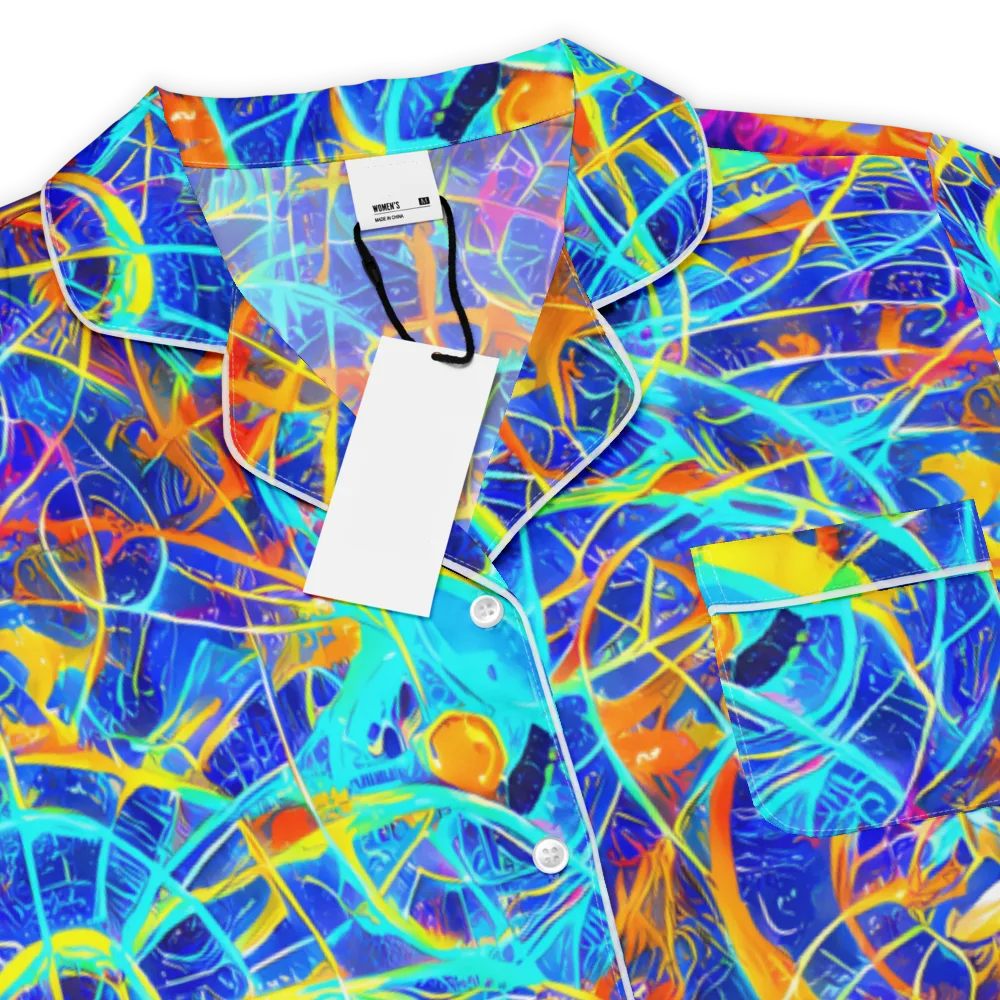 Neon Entanglement on Women's Short Sleeve Pajama Top — Product details