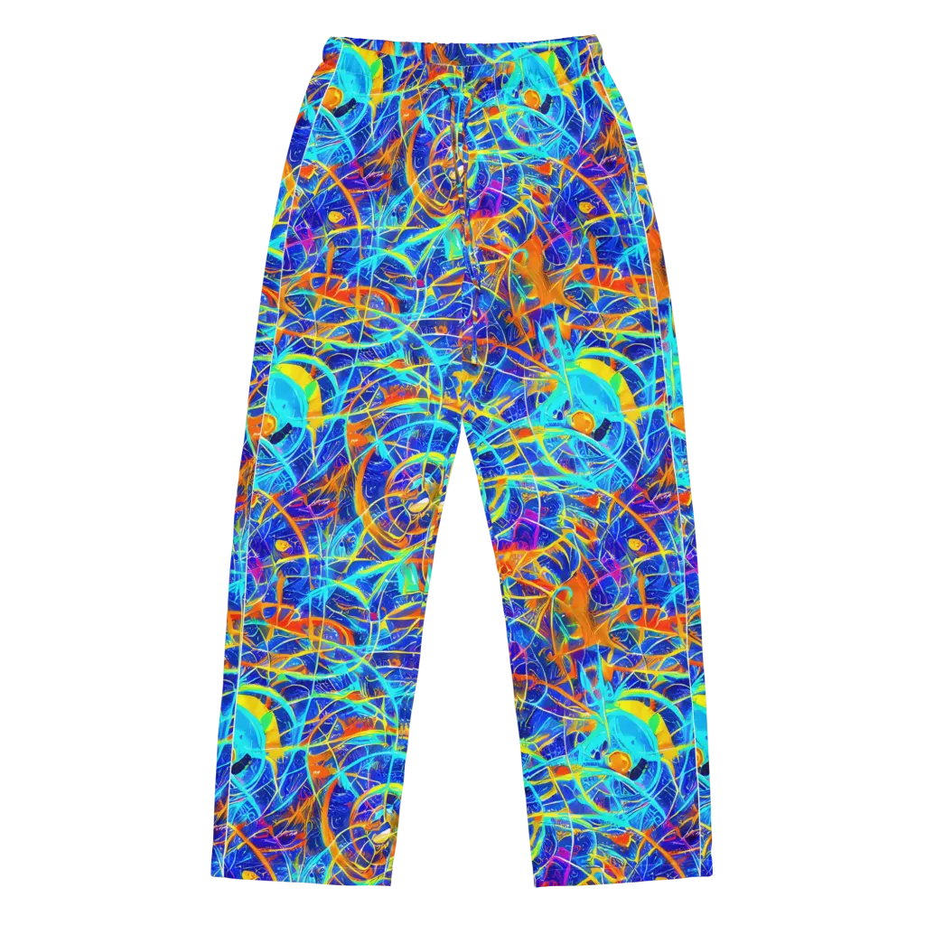 Neon Entanglement on Women's Pajama Pants — Front