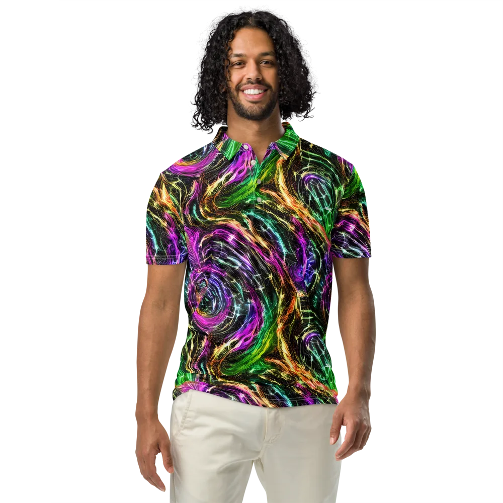 Liquid Riot on Men's Slim Fit Polo Shirt — Front