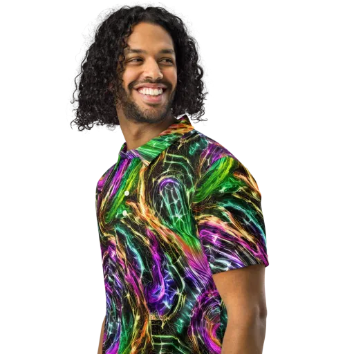 Liquid Riot on a Men's Slim Fit Polo Shirt