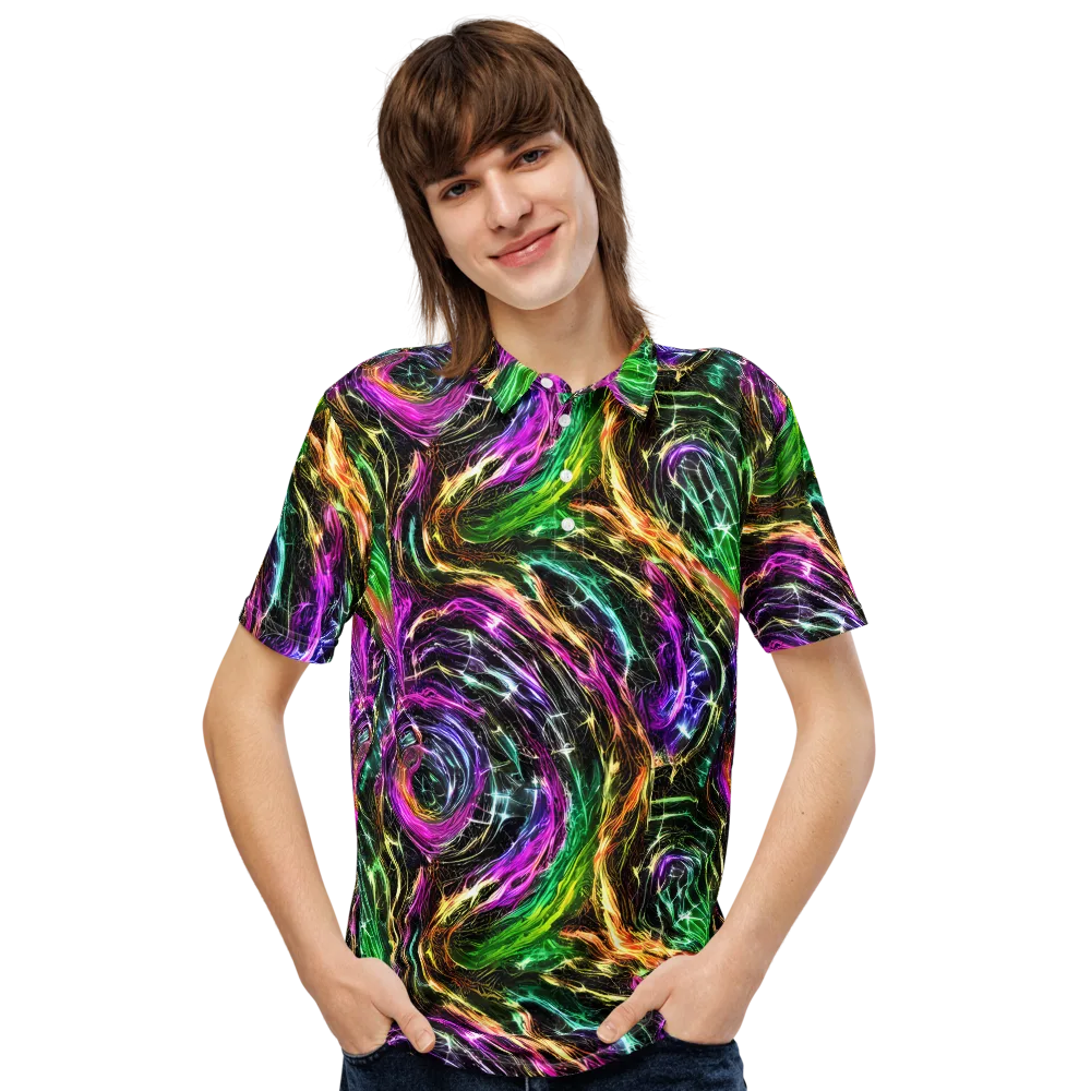 Liquid Riot on Men's Slim Fit Polo Shirt — Front