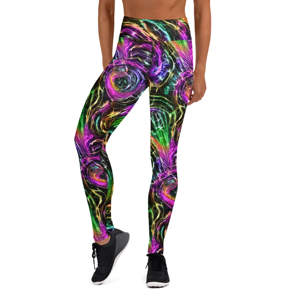 Liquid Riot on Yoga Leggings — Front