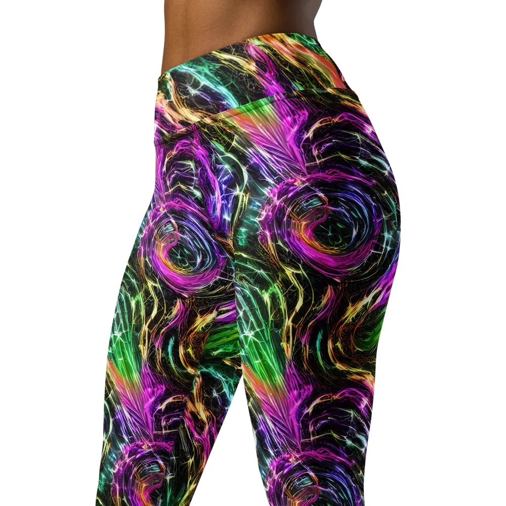 Liquid Riot on Yoga Leggings — Left Front