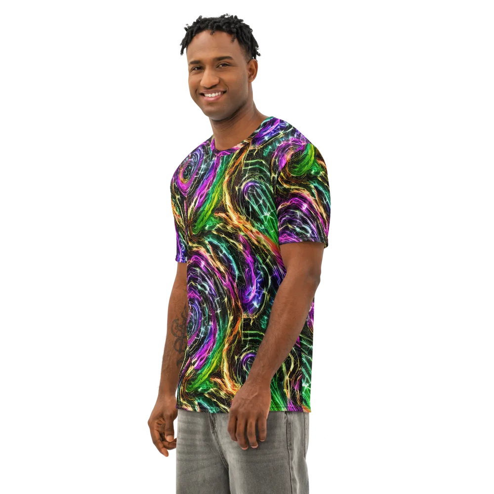 Liquid Riot on Men's Cotton Crew Neck T-Shirt — Left Front
