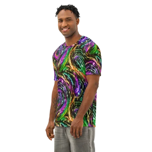 Liquid Riot on a Men's Cotton Crew Neck T-Shirt
