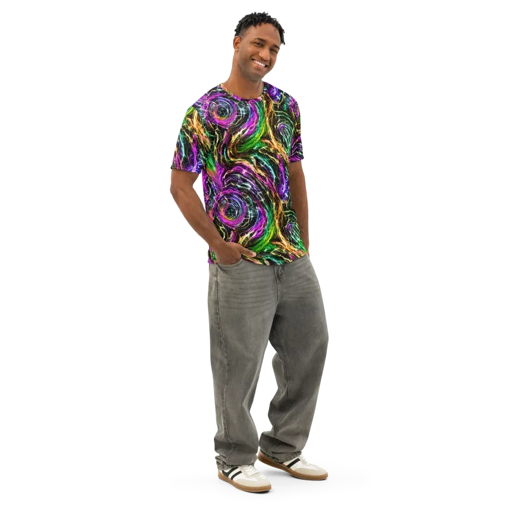 Liquid Riot on Men's Cotton Crew Neck T-Shirt — Right Front