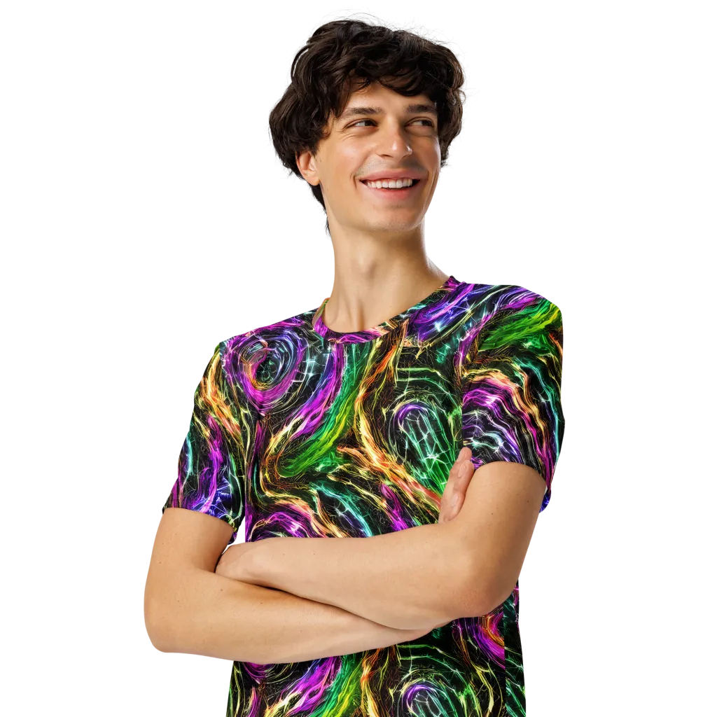 Liquid Riot on Men's Crew Neck T-Shirt — Left Front