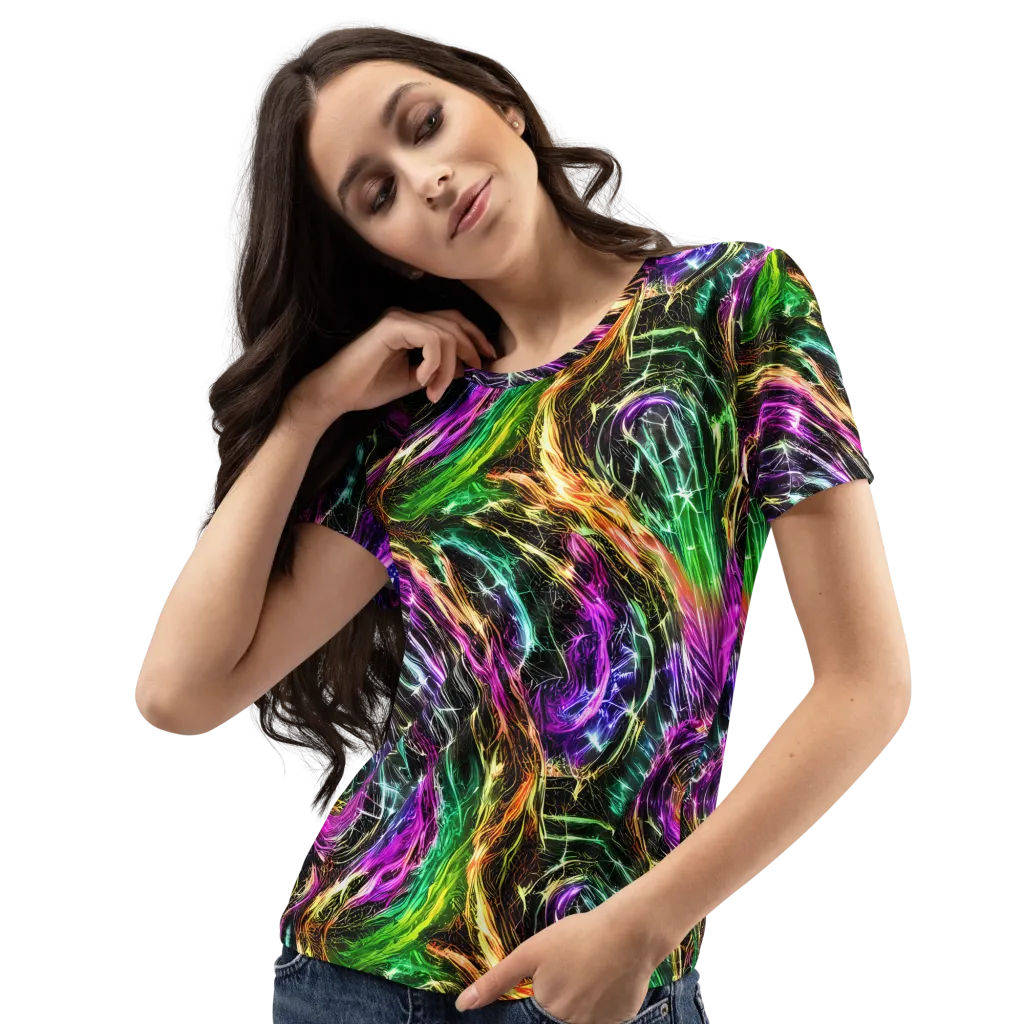 Liquid Riot on Women's Crew Neck T-Shirt — Left Front