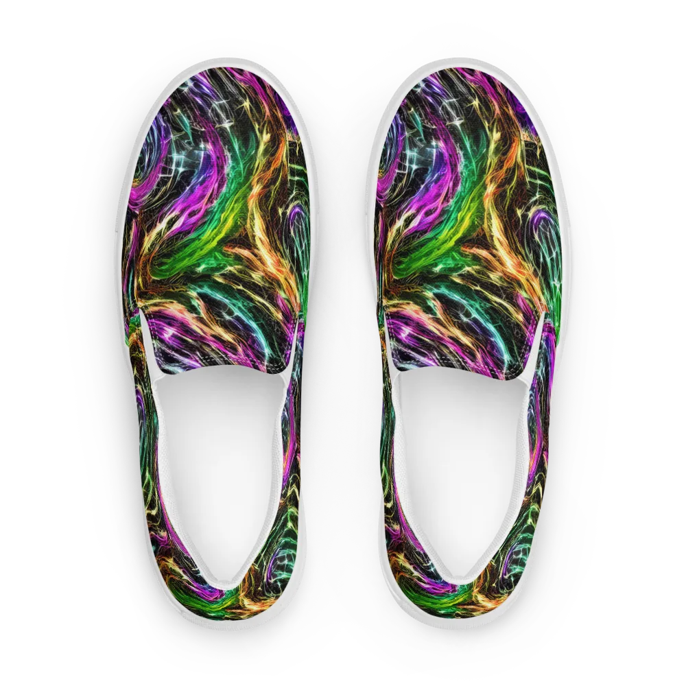 Liquid Riot on Men's Slip-On Canvas Shoes — Front