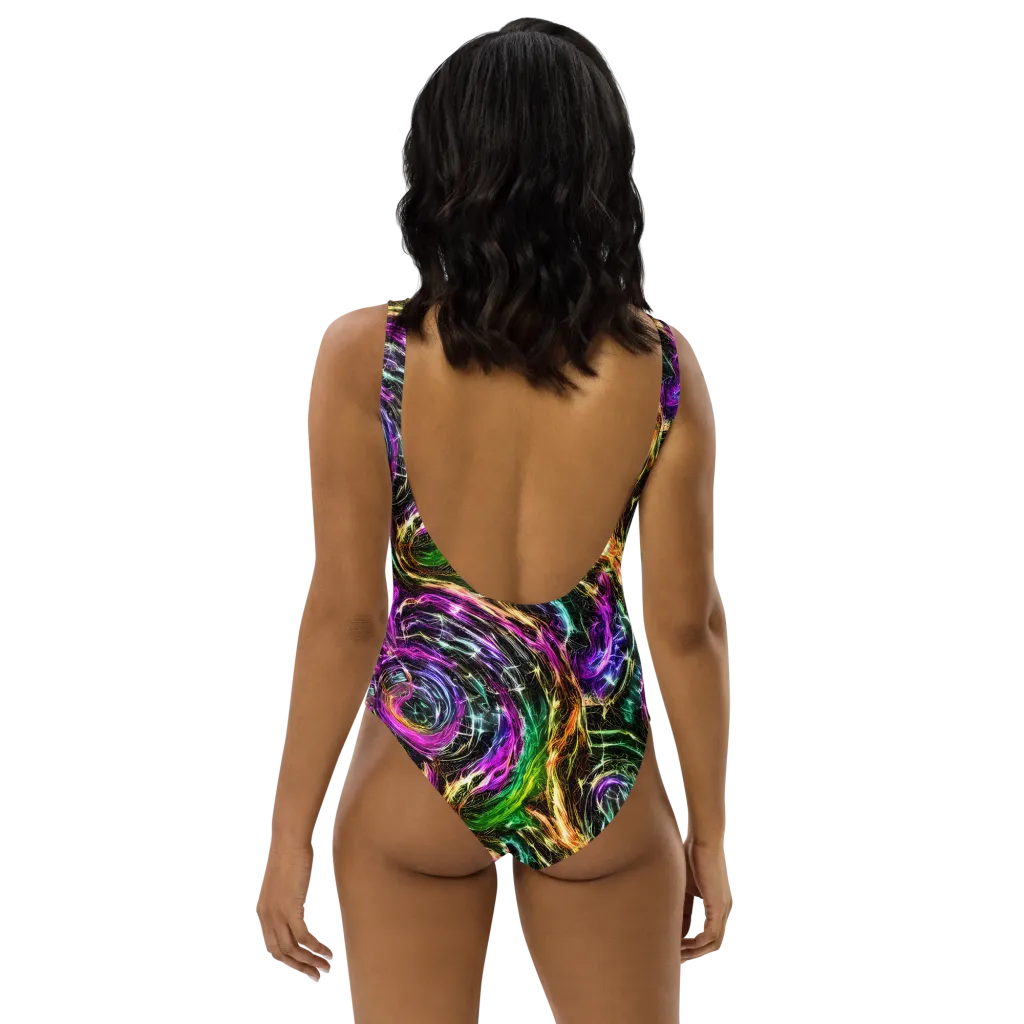 Liquid Riot on One-Piece Swimsuit — Back