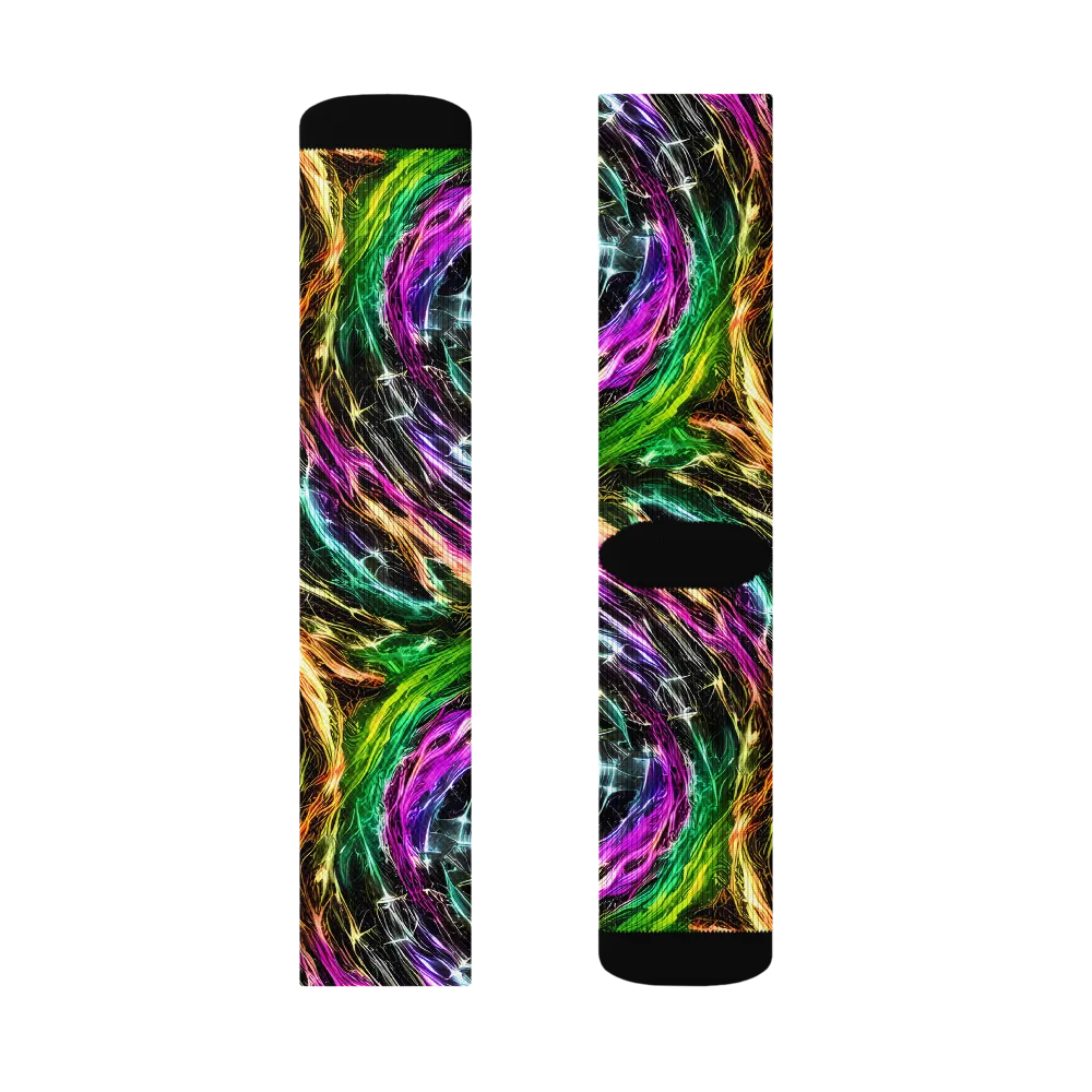 Liquid Riot on Socks — Right Sock