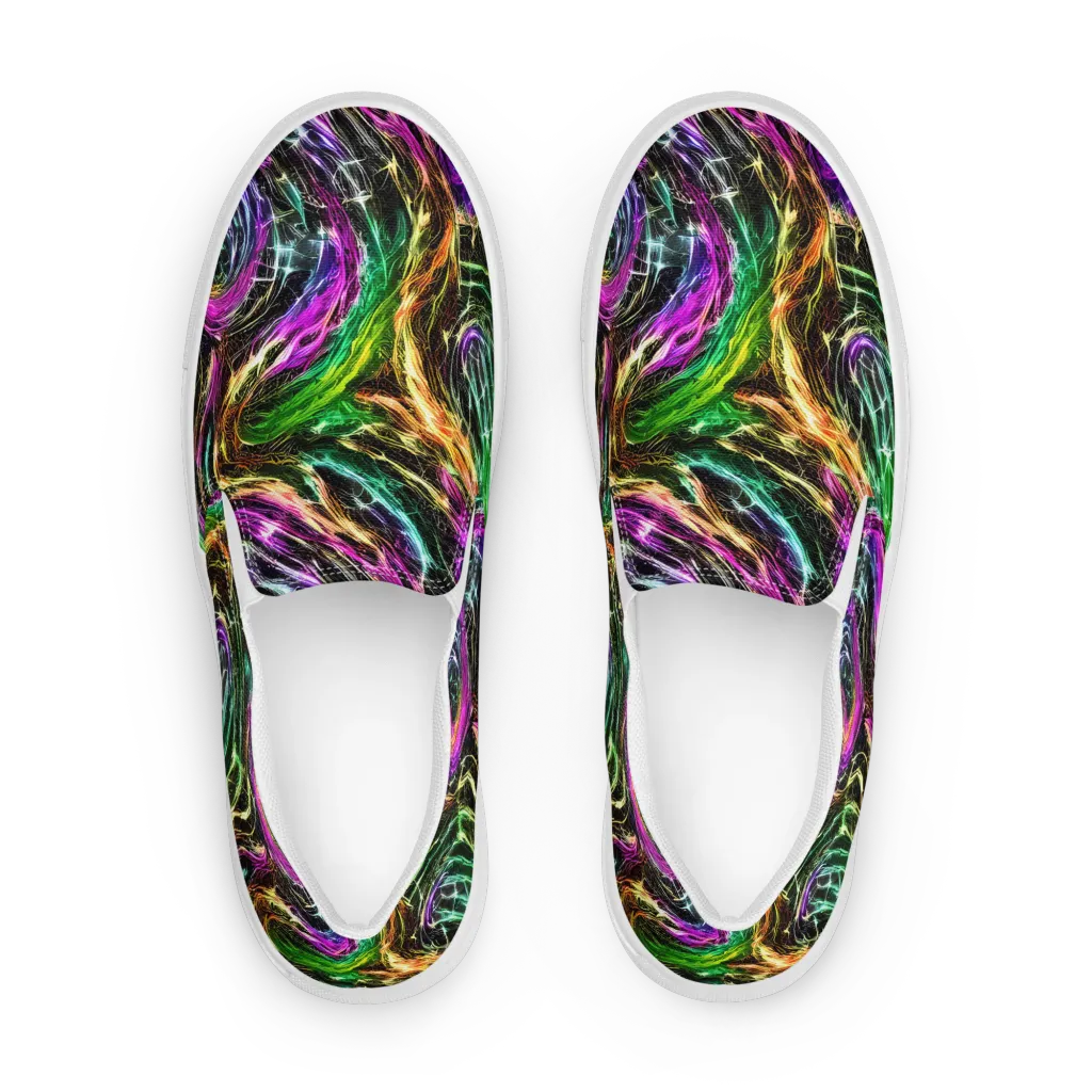 Liquid Riot on Women's Slip-On Canvas Shoes — Front