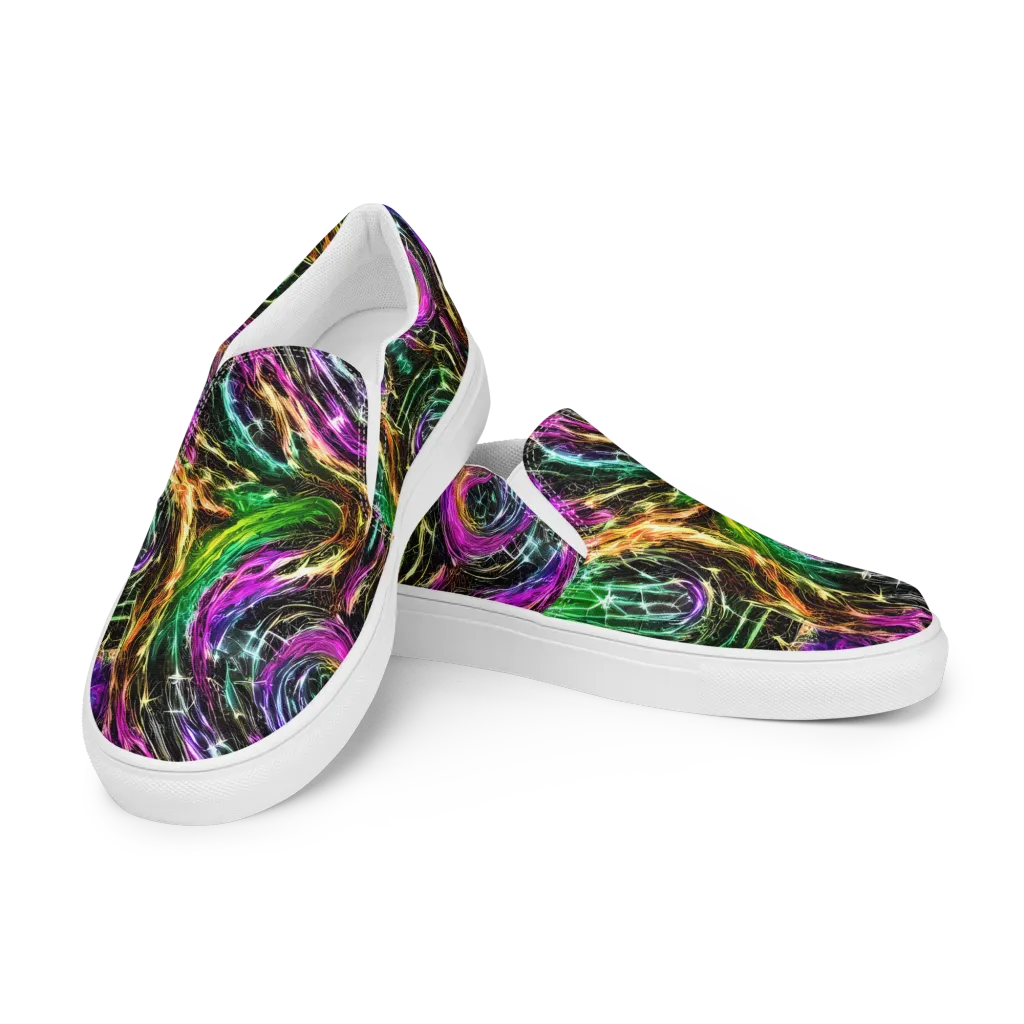 Liquid Riot on Women's Slip-On Canvas Shoes — Left Front