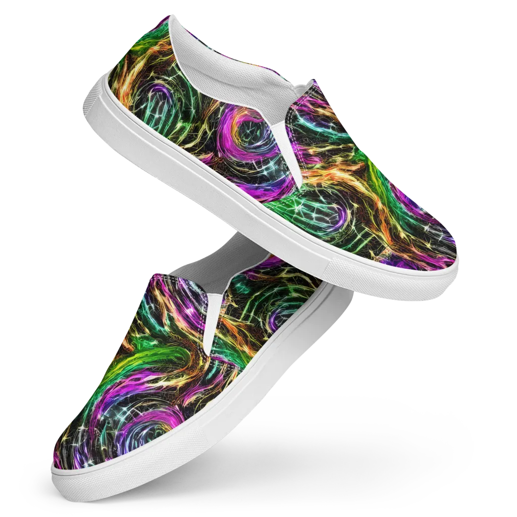 Liquid Riot on Women's Slip-On Canvas Shoes — Front