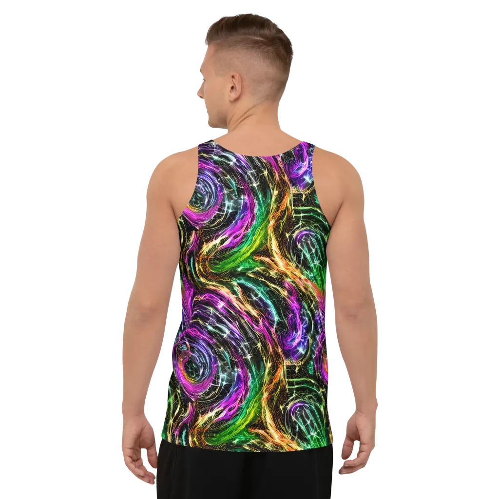 Liquid Riot on Men's Tank Top — Back