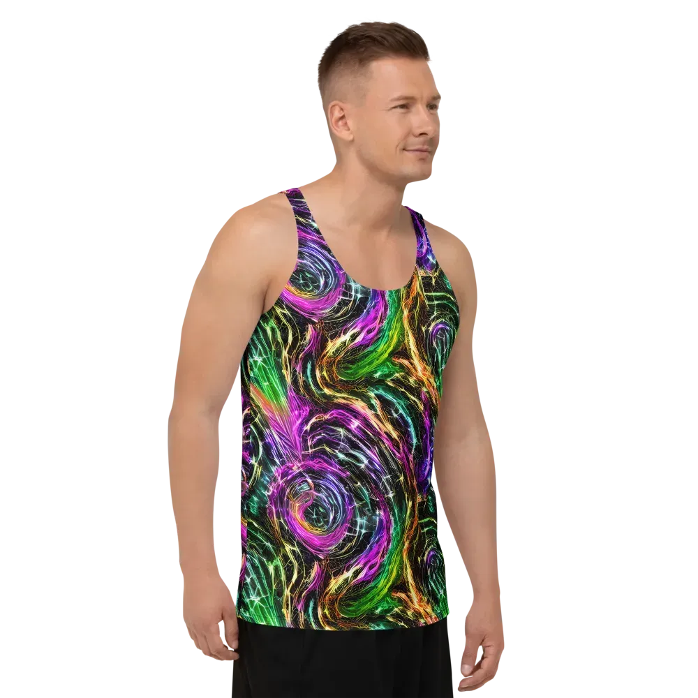 Liquid Riot on Men's Tank Top — Right Front