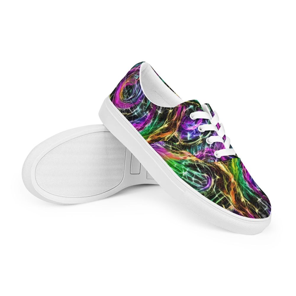 Liquid Riot on Men's Lace-Up Canvas Shoes — Right Front