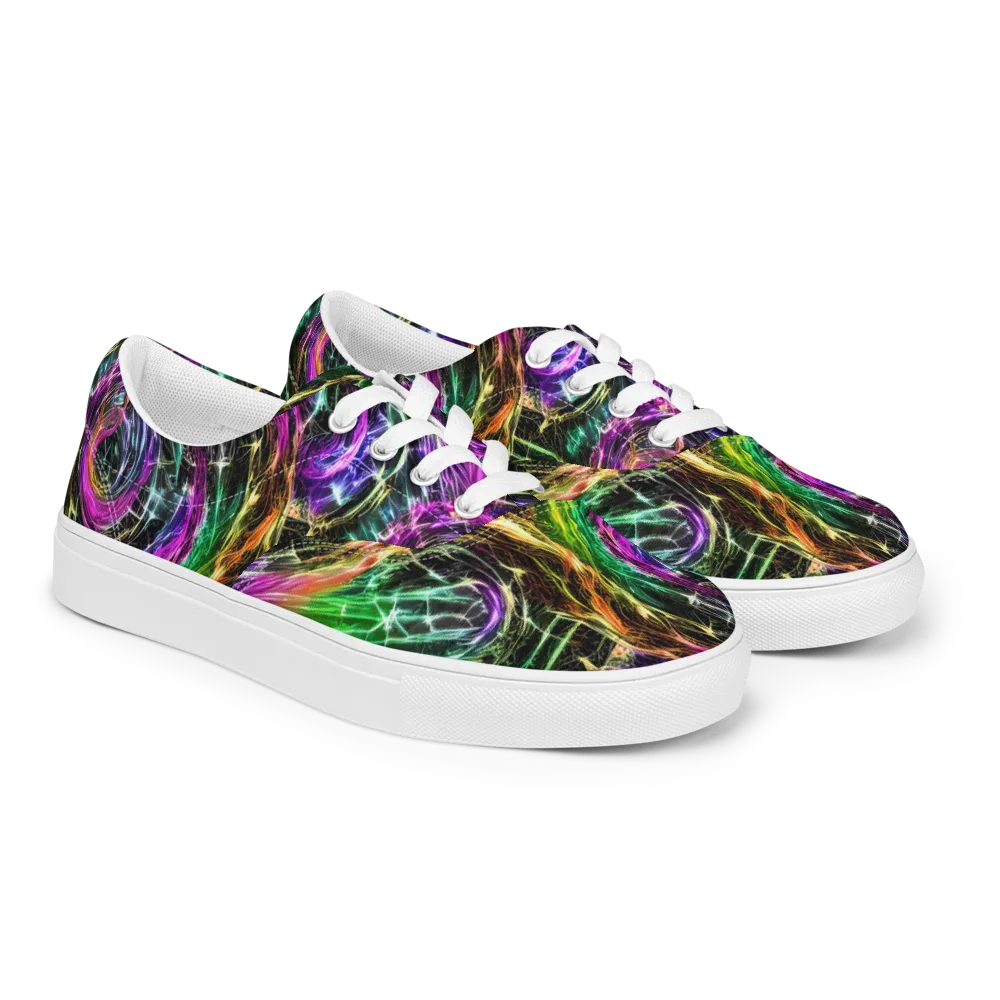 Liquid Riot on Men's Lace-Up Canvas Shoes — Right Front