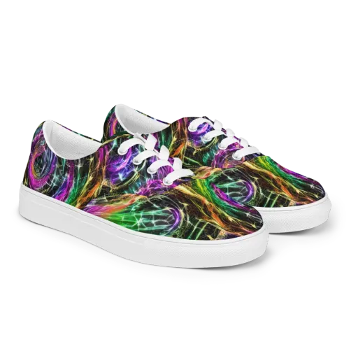 Liquid Riot on a Men's Lace-Up Canvas Shoes