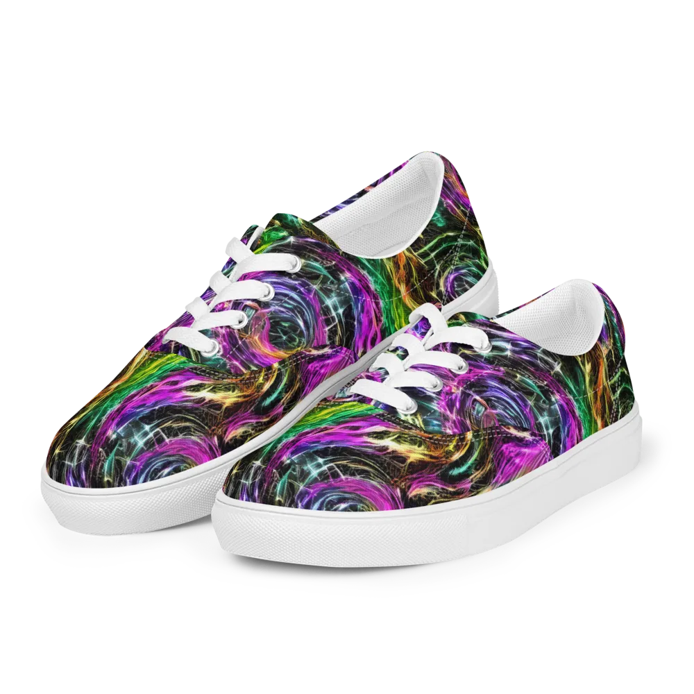 Liquid Riot on Men's Lace-Up Canvas Shoes — Left Front