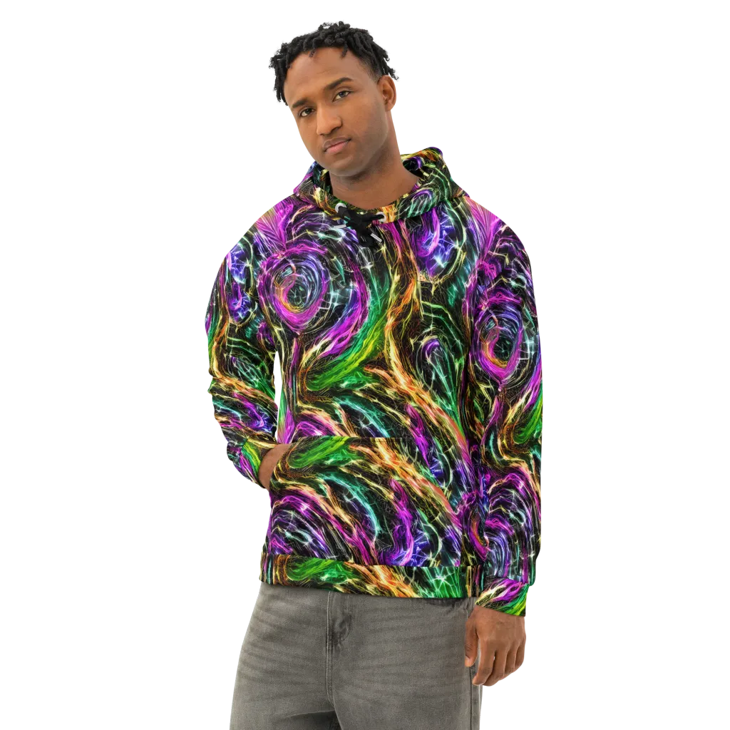 Liquid Riot on Cotton Hoodie — Left Front