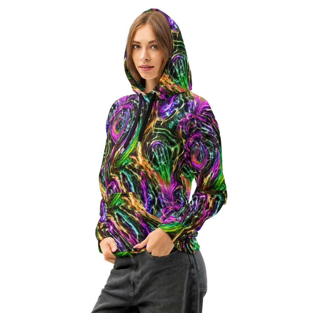 Liquid Riot on Cotton Hoodie — Left Front