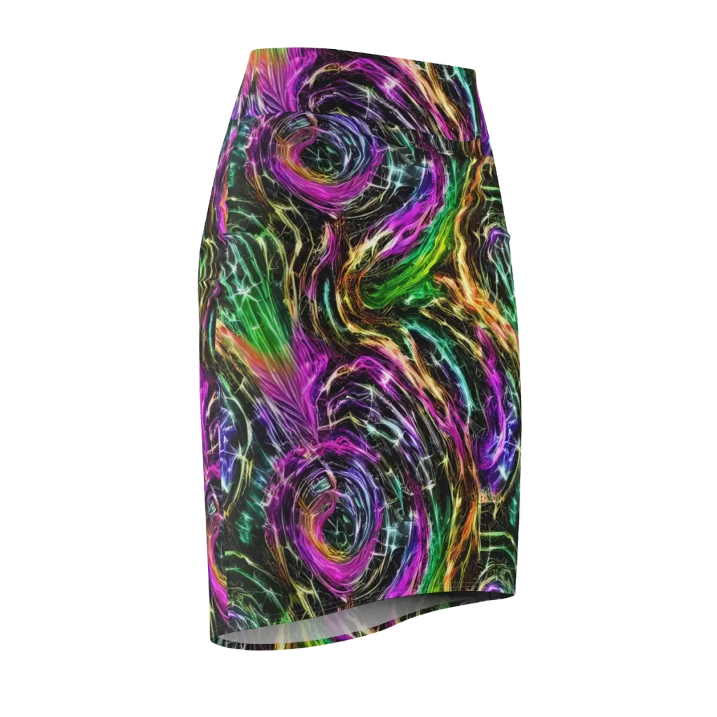 Liquid Riot on Pencil Skirt — Front Side